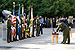 The U.S. Flag is placed on display to honor all of CBP's fallen officers and agents at a CBP memorial ceremony in Washington, D.C.