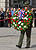 Customs and Border Protection Border Patrol agent carries a wreath to be displayed in honor of fallen CBP officers and agents. 