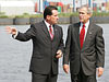 President Bush visits Dundalk Marine Terminal at the Port of Baltimore and Assistant Commissioner Jay Ahern explains non invasive X-ray technology as it relates to container security.