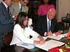 Ana Maria Jordão, General-Director for Customs and Excise, and Keith Thomson, Assistant Commissioner for the Office of International Affairs, signed the Container Security Initiative (CSI) declaration of principles in Lisbon, Portugal.