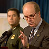 CBP Commissioner Robert C. Bonner and Chief of Border Patrol David Aguilar discuss issues related to Arizona Border Control Initiative Phase II at a press conference in Washington D.C.