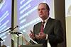 Commissioner Robert Bonner speaking to the World Customs Organization in Brussels.