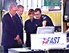 President Bush and Canadian Prime Minister Jean Chretien discussed the Free and Secure Travel (FAST) program at the U.S. Customs Fort Street facility in Detroit, MI. U.S. and Canadian Customs Inspectors demonstrate how the program works.