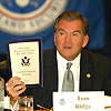 Homeland Security Secretary Tom Ridge speaks at the meeting of the Homeland Security Advisory Council held in Detroit Michigan.