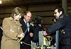 Customs inspector Ray Pardo (right) explains how new high tech searching equipment functions during inspections to EPA Administrator Gov. Christine Whitman and Customs Commissioner Robert Bonner at the port of Newark, NJ.