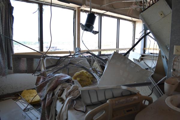 Joplin, Mo., August 2, 2011 -- Damage sustained inside of St. John's Regional Medical Center after the May 22 EF-5 tornado that struck the city. FEMA is working to provide assistance to disaster survivors.