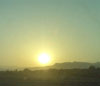Sunset behind the mountains  in Afghanistan