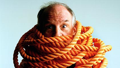 AARP advice about how to get out of a bad deal you made on your car, or your house, or a retail item- a man wrapped in thick rope