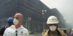 Red Cross disaster responder at scene of terrorist attack
