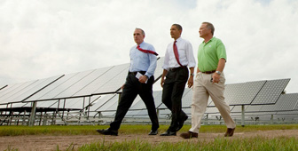 President Obama Tours a Solar Facility