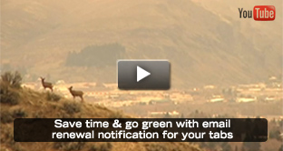 Save time & go green with email renewal notification for your tabs