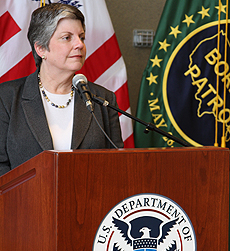 Homeland Security Secretary Janet Napolitano.