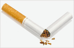 Image of a cigarette split in half