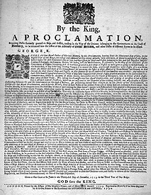 A proclamation issued by King George, reprinted in Boston in 1730, required ships and vessels trading along the Barbary coast to return their passes granting trading privileges to “Officers of Our Customs” and be issued new ones.