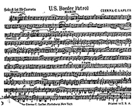 U.S. Border Patrol March. Copyright Czerna C. Lafler, 1937.