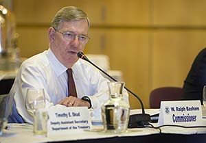 Commissioner Basham speaks to Committee on Commercial Operations in Washington, DC.