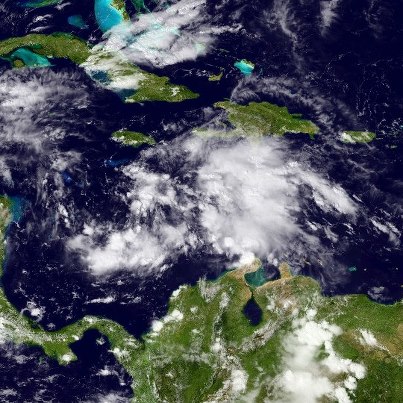 Photo: A large area of showers and thunderstorms associated with a tropical wave continues this afternoon over the central Caribbean Sea. There remains a high chance of it becoming a tropical cyclone during the next 48 hours as it moves slowly toward the west before stalling well south of Jamaica. Heavy rains are likely to spread over Jamaica, eastern Cuba and Hispaniola during the next few days, possibly triggering life-threatening flash floods and mud slides, especially in areas of high terrain.
Get the latest on the tropics anytime by visiting the NOAA NHC website at www.hurricanes.gov