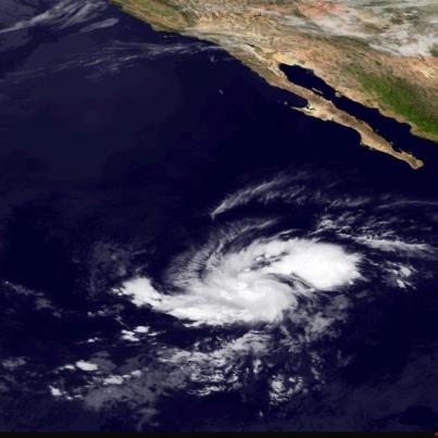 Photo: NHC is issuing advisories on newly-formed Tropical Depression Fifteen-E over the eastern North Pacific Ocean. It's centered at midday about 845 miles southwest of the southern tip of Baja California. Maximum sustained winds are 35 mph. Little change in strength is expected today, but it could become a tropical storm on Sunday. The next name on the eastern North Pacific list is "Olivia".
The depression is forecast to move toward the west to northwest during the next 48 hours.  It is not a threat to land.
Get the latest on this tropical cyclone, including graphics, on the NOAA NHC website at www.hurricanes.gov