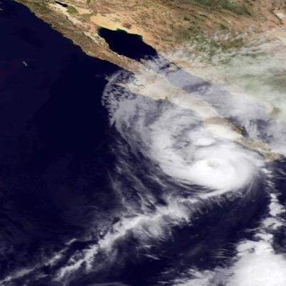 Photo: Hurricane Paul is centered this evening just 10 miles south of Cabo San Lazaro on the west coast of the Baja California Peninsula, moving north at 15 mph. Paul is expected to move near or over the west coast of Baja California Peninsula for the next 12 hours.  A Hurricane Warning continues on the Peninsula from Santa Fe to Punta Abreojos and from Evaristo to Mulege. Residents should remain in a secure place until the storm is over.
Maximum sustained winds are 75 mph - a Category One hurricane on the Saffir-Simpson Hurricane Wind Scale. Weakening is expected as Paul moves over the higher terrain of Baja California Peninsula.
Get the very latest on this hurricane, including warnings, graphics and expected impacts, on the NOAA NHC website at www.hurricanes.gov