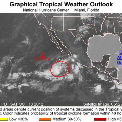Photo: Over the eastern North Pacific Ocean this morning, an area of low pressure located about 500 miles south of the southern tip of Baja California is becoming better defined. This system has a high chance of becoming a tropical cyclone during the next 48 hours as it moves toward the west.
Get the latest on the tropics anytime by visiting the NOAA NHC website at www.hurricanes.gov