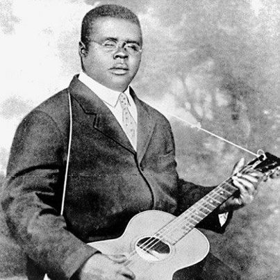Photo: On this day in 1893, the great blues singer and guitarist Blind Lemon Jefferson was born.  Jefferson was an influence on many of the bluesmen who came after him.  At the link, the Association for Cultural Equity presents an oral history from the AFC Archive's Alan Lomax Collection, in which Big Bill Broonzy recounts the importance of several blues performers of the previous generation, including Jefferson.

The photo is a Paramount Records publicity photo, ca. 1926, the only known photo of Jefferson.

http://research.culturalequity.org/get-audio-detailed-recording.do?recordingId=11966
