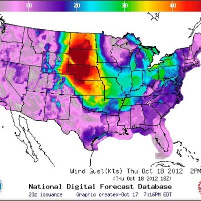 Photo: ...Strong Winds Impacting the Plains...

A powerful storm system moving through the Upper Midwest is creating strong winds across much of the Northern and Central Plains. Numerous High Wind Warnings and Wind Advisories are in effect from Montana to Kansas. Winds topping 60 mph could cause blowing dust, localized power outages, and quickly spreading wildfires through Thursday.

Details...

http://www.hpc.ncep.noaa.gov/discussions/hpcdiscussions.php?disc=pmdspd