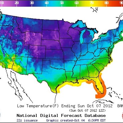 Photo: ...Coldest Air of the New Season Plunging into the Plains...

A powerful cold front will continue to dramatically change the weather for much of the northern and central states through this weekend. This cold Canadian air will bring a hard freeze as far south as the Central Plains by Saturday morning, marking the end of the growing season. The cold front will eventually push through the remainder of the Plains to the East Coast and drop temperatures to well below average this weekend.

Details...

http://www.hpc.ncep.noaa.gov/discussions/hpcdiscussions.php?disc=pmdspd