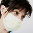 Woman wearing a surgical mask