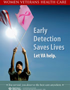 Thumbnail of breast cancer outreach poster: Early detection saves lives