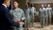 President Obama Talks With Troops Backstage