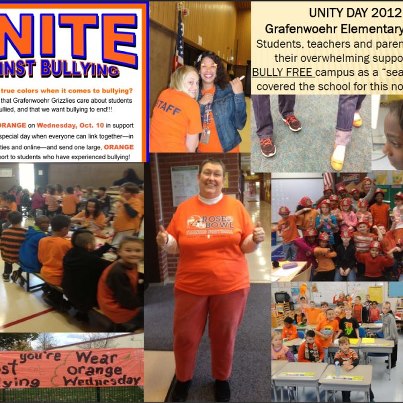 Photo: Grafenwoehr Elementary School went orange for Unity Day on Wednesday, October 10th!
