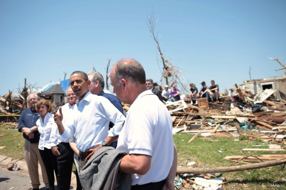 President Barack Obama Makes a Statement to the Press in Joplin, Missouri