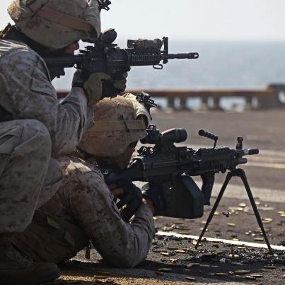 Photo: Marines conduct live-fire training aboard USS Iwo Jima. 

Photo by GySgt Chad Kiehl