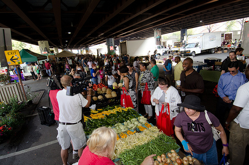 Agriculture Deputy Secretary Merrigan at the Baltimore Farmers Market.