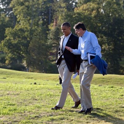 Photo: Photo of the day: President Barack Obama walks with Chief of Staff Jack Lew during a break from debate preparations in Williamsburg, Va., Oct. 14, 2012. (Official White House Photo by Pete Souza)