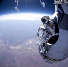 Photo: Yesterday Felix Baumgartner from Austria set a world record by jumping from over 36 kilometers above the Earth. What have you thought about doing that would break barriers?