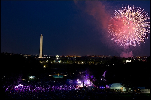 Fireworks over the Washington Monument