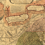 A general map of the middle British colonies in America, viz. Virginia, Maryland, Delaware, Pensilvania, New-Jersey, New York, Connecticut & Rhode-Island of Aquanishuonigy the country of the confederate Indians comprehending Aquanishuonigy proper, their places of residence, Ohio & Thuchsochruntie their deer hunting countries, Couchsachrage & Skaniadarade their beaver hunting countries, of the Lakes Erie, Ontario and Champlain. Wherein is also shewn the antient & present seats of the Indian nations.