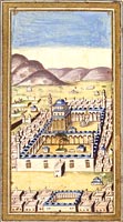 Left Panel - 1718 manuscript of Muhammad ibn Sulayman al-Jazuli's (Morocco, d. 1465) Dalail al-khayrat (Signs of blessing)