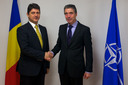 Left to right: the Minister of Foreign Affairs of Romania, Titus Corlatean and NATO Secretary General Anders Fogh Rasmussen