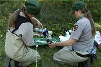 Park Rangers monitoring resources