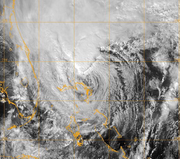 A GOES-13 infrared satellite image of Hurricane Sandy provided by the U.S. Naval Research Laboratory (NRL) in Monterey, Calif., shows the storm at approximately 3:00 p.m. EST in the Atlantic Ocean.  U.S. Navy photo (Released)  121026-N-ZZ999-002