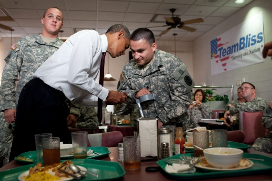 President Barack Obama Greets Members of the Military at Fort Bliss in El Paso, Texas