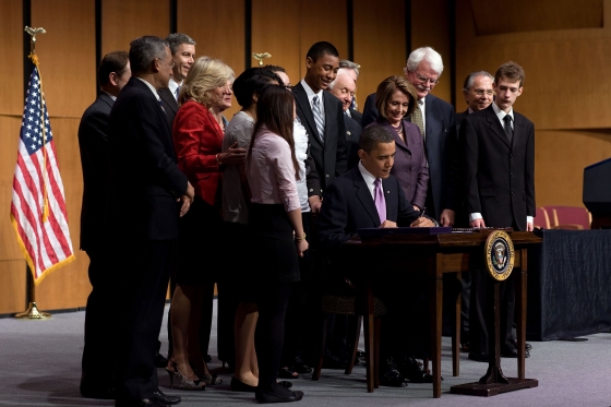 Signing the Health Care and Education Reconciliation Act of 2010 