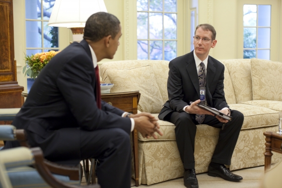 Ryan White Signing - President Obama Meets with Jeffrey Crowley