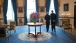 President Barack Obama and Prime Minister Singh of India Talk in the Blue Room 