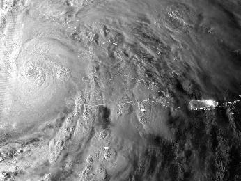 Early in the morning on Oct. 25, 2012, the Suomi NPP satellite passed over Hurricane Sandy after it made landfall over Cuba and Jamaica, capturing this highly detailed infrared imagery, showing areas of deep convection around the central eye.