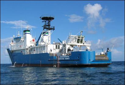The EPA's coastal monitoring vessel, the BOLD