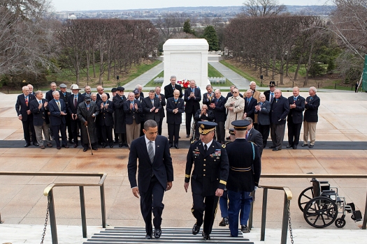 The President at Arlington Cemetery