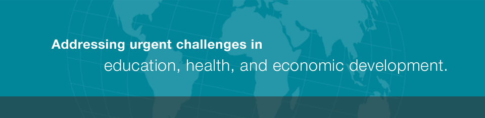 Addressing urgent challenges in education, health, and economic development.